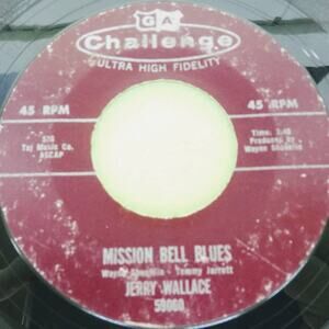 Jerry Wallace - Little Coco Palm -‎ Mission Bell Blues - Vtg 45rpm Vinyl Record